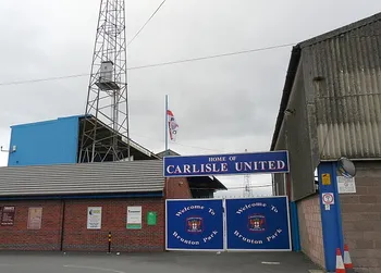 Cổng chào sân vận động Brunton Park, trái tim của Carlisle United