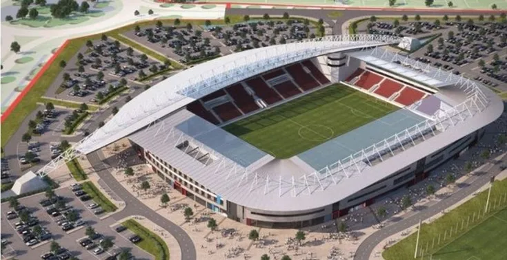 Phối cảnh kế hoạch tái phát triển sân Glanford Park, hứa hẹn một tương lai mới cho bóng đá Scunthorpe United