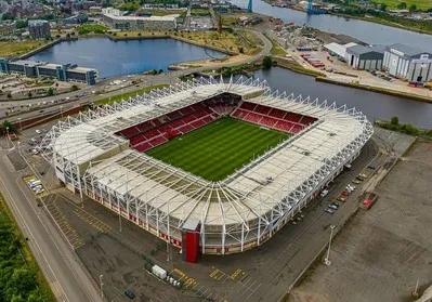 Sân vận động Riverside Middlesbrough nhìn từ trên cao
