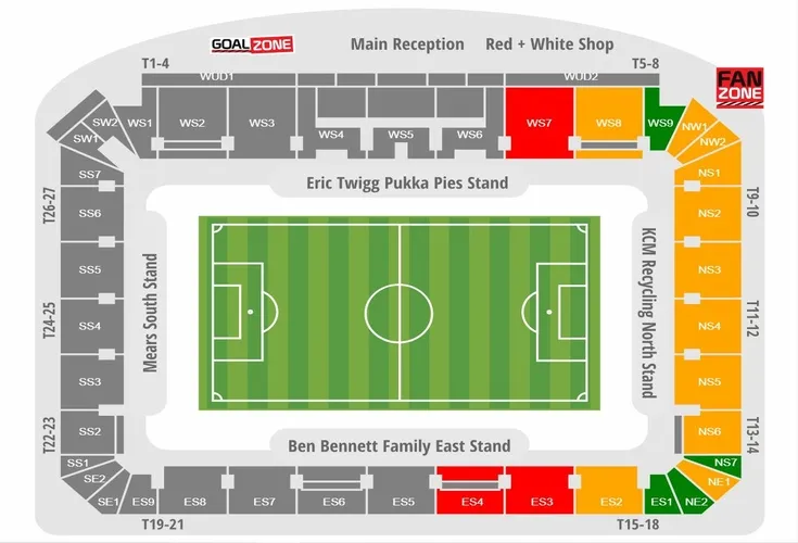 Sơ đồ bố trí chỗ ngồi New York Stadium, hướng dẫn vị trí các khán đài
