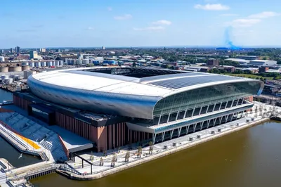 Toàn cảnh sân vận động Hill Dickinson, ngôi nhà mới hiện đại của Everton từ trên cao