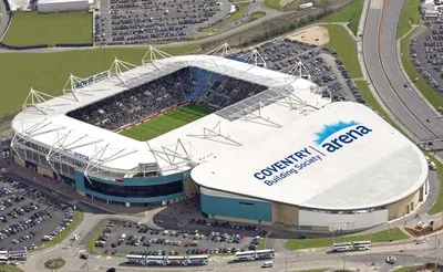 Tổng quan từ trên cao Coventry Building Society Arena, sân nhà của Coventry City